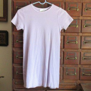 Striped Lavender Cotton Knit CIRCO Dress Tunic Small